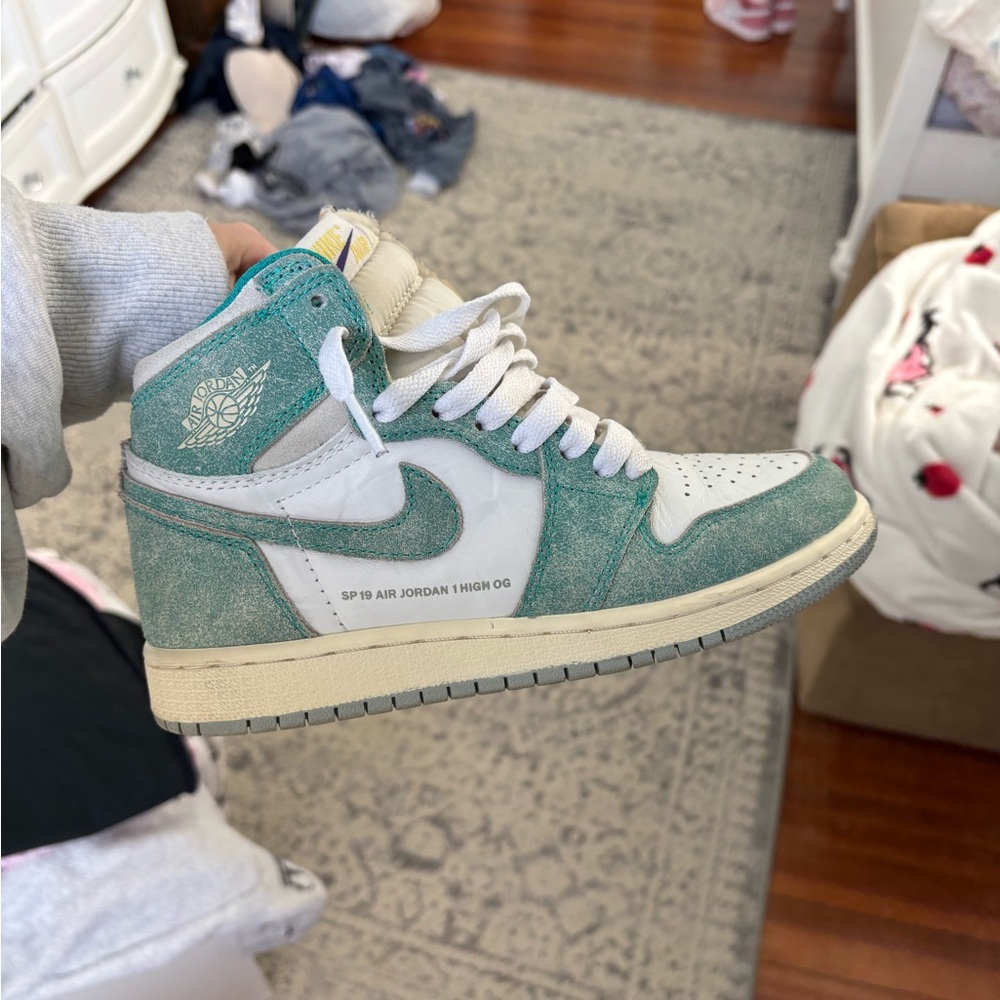 Nike Air Teal and White Sneakers